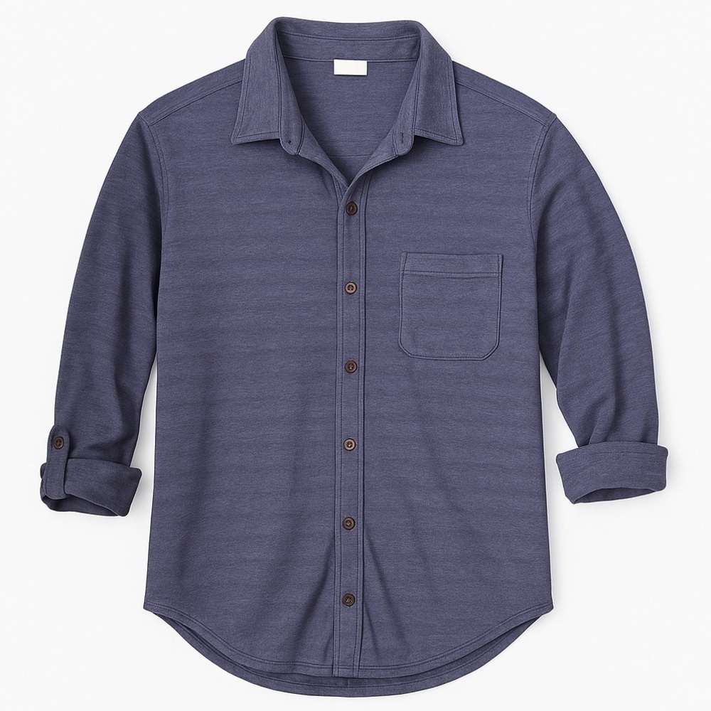 Splendid Purple and Navy Striped Button-Up Shirt